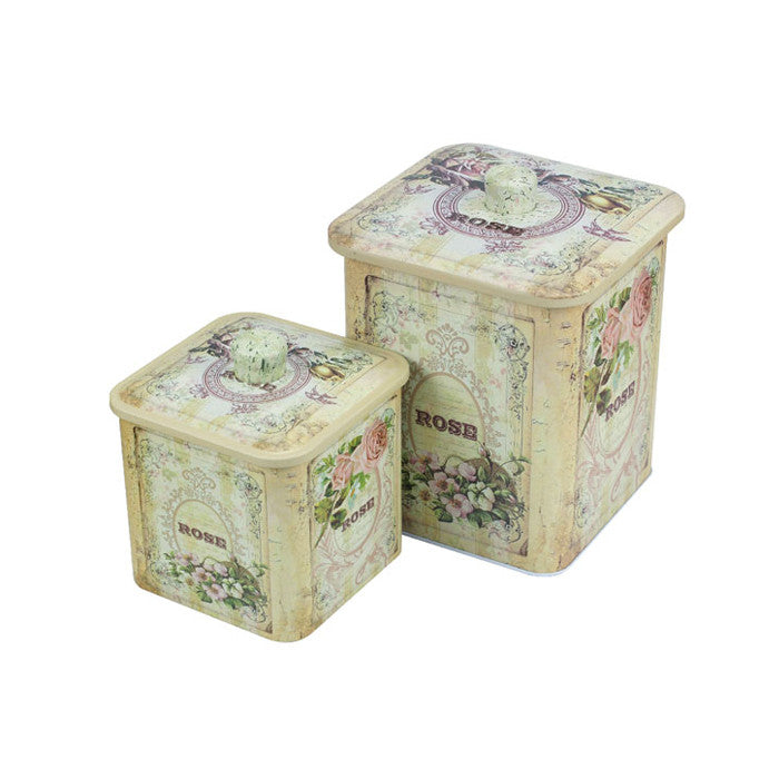 Square Biscuit Barrels-Set of 2 - Ld Packagingmall