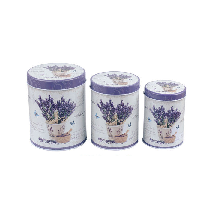 Round Slip Lid Stackable Storage Tin - Set of 3 - Ld Packagingmall