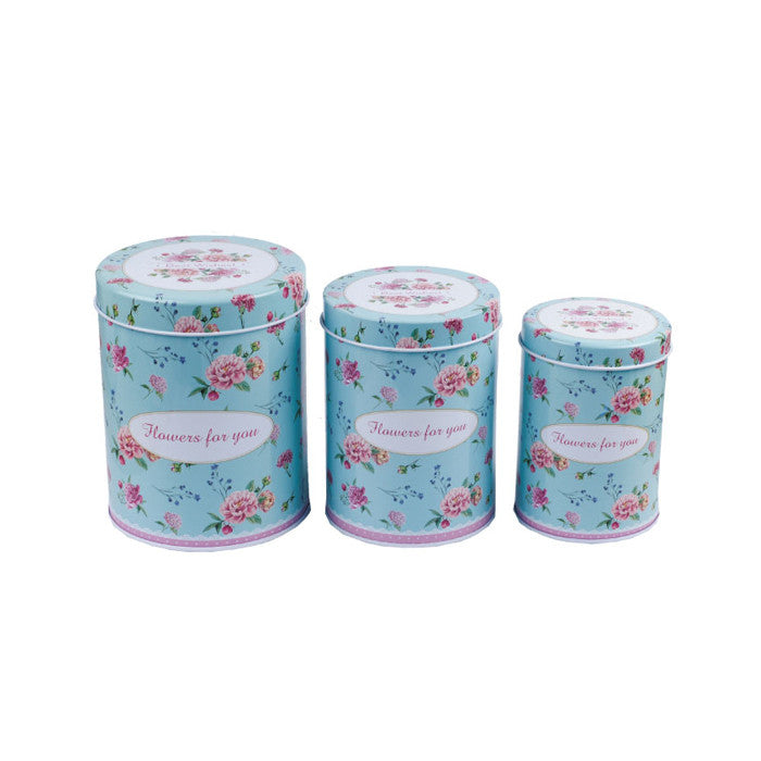 Round Slip Lid Stackable Storage Tin - Set of 3 - Ld Packagingmall