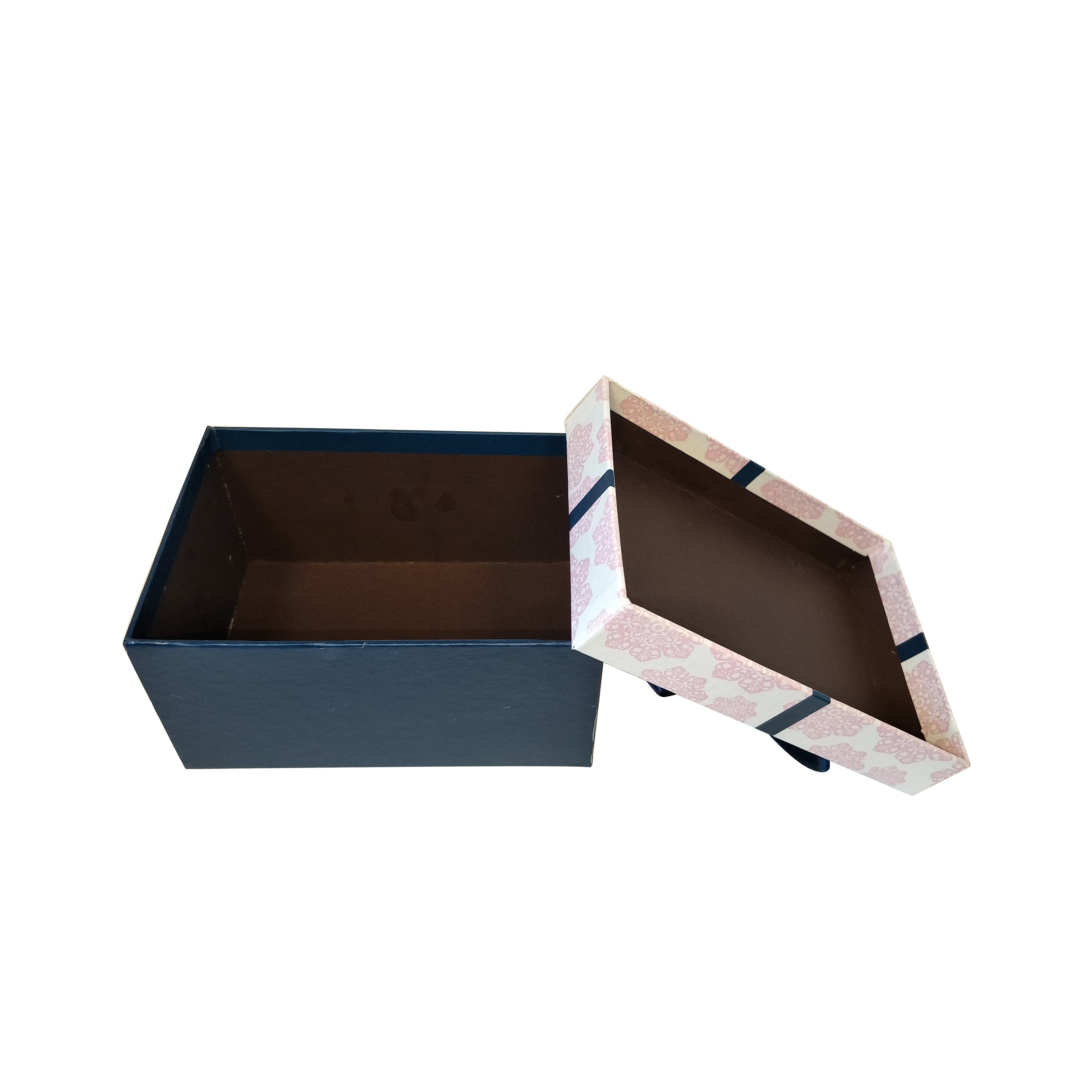 Luxury Nested Rigid Rectangular Gift Box With Lift Off Lid And Ribbon & Bow- Set Of 3 - Ld Packagingmall