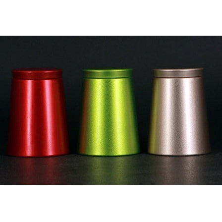 Cone Base Tea Tin With Round Solid Lid
