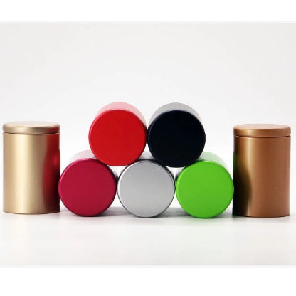 Mini Round Tea Tin With Solid Lid/ D62(mm) x H90(mm)