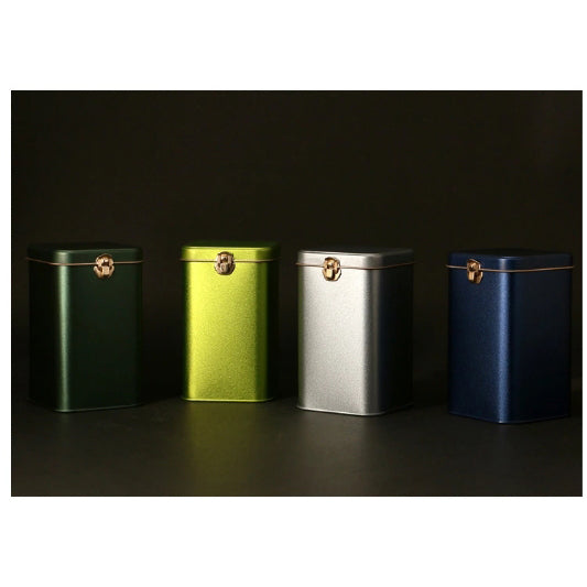 Square Storage Tin With Lock/ L100(mm) x W100(mm) x H190(mm)