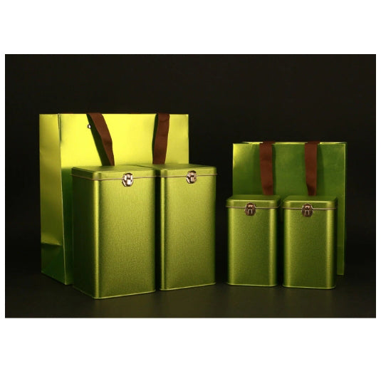 Square Storage Tin With Lock/ L100(mm) x W100(mm) x H190(mm)