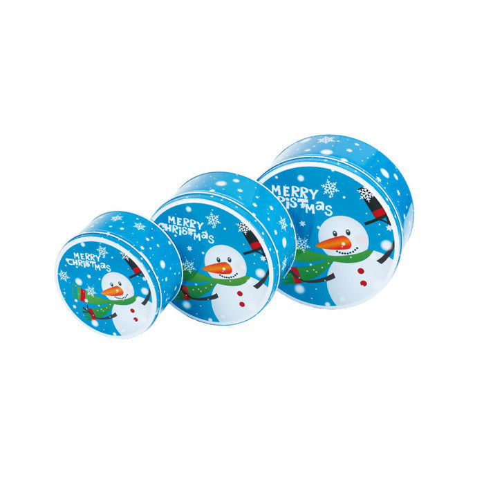 Round Slip Lid Stackable Storage Tin - Set of 3 - Ld Packagingmall
