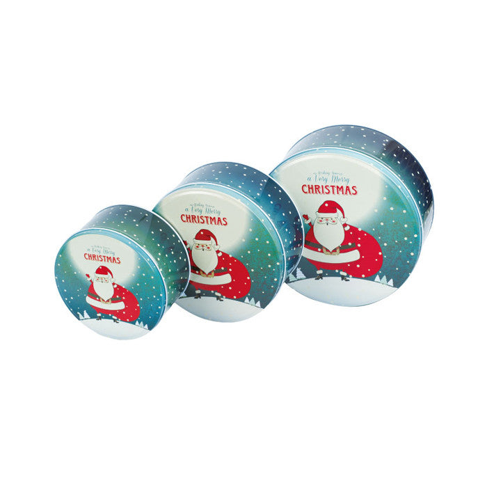 Round Slip Lid Stackable Storage Tin - Set of 3 - Ld Packagingmall