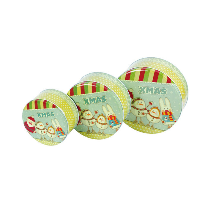 Round Slip Lid Stackable Storage Tin - Set of 3 - Ld Packagingmall