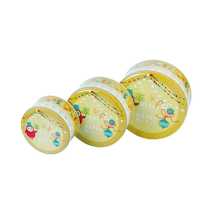 Round Slip Lid Stackable Storage Tin - Set of 3 - Ld Packagingmall