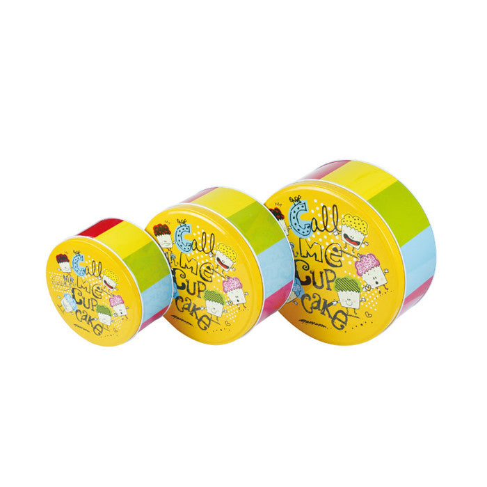 Round Slip Lid Stackable Storage Tin - Set of 3 - Ld Packagingmall