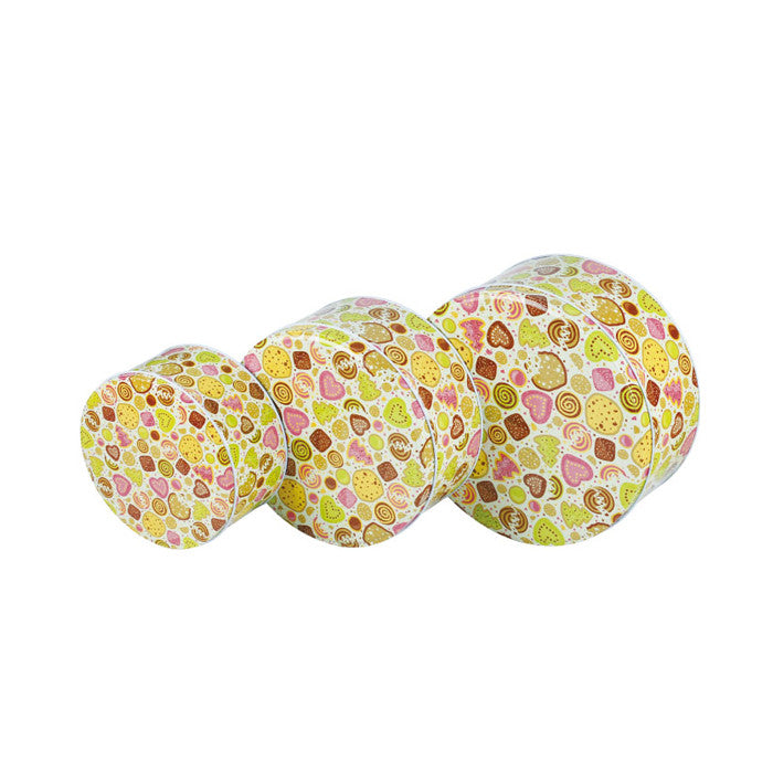 Round Slip Lid Stackable Storage Tin - Set of 3 - Ld Packagingmall
