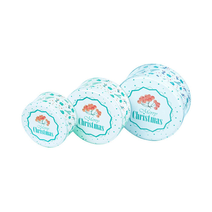 Round Slip Lid Stackable Storage Tin - Set of 3 - Ld Packagingmall