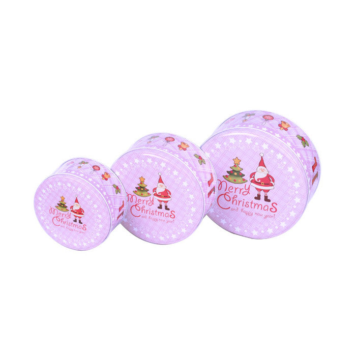 Round Slip Lid Stackable Storage Tin - Set of 3 - Ld Packagingmall