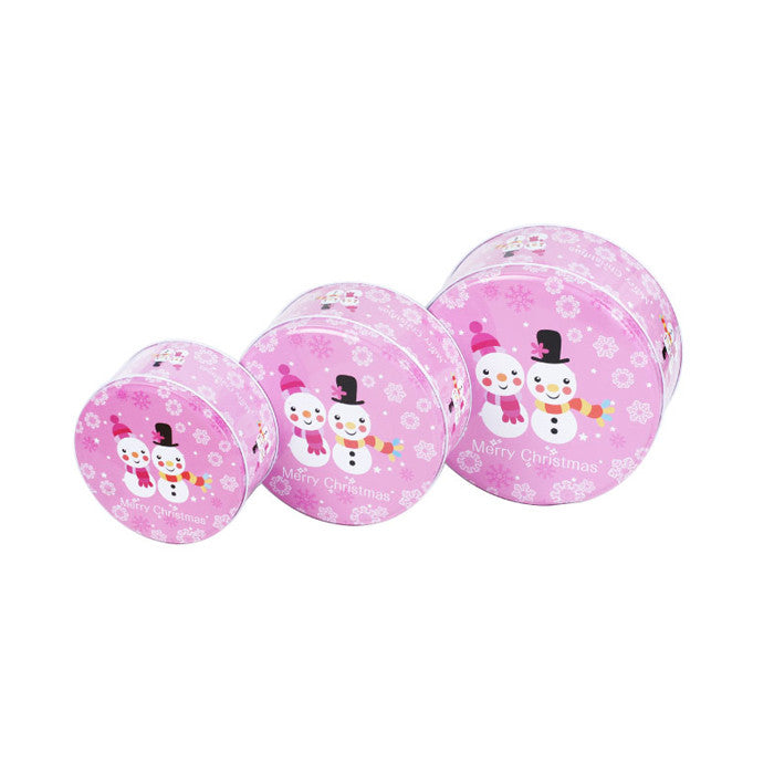 Round Slip Lid Stackable Storage Tin - Set of 3 - Ld Packagingmall