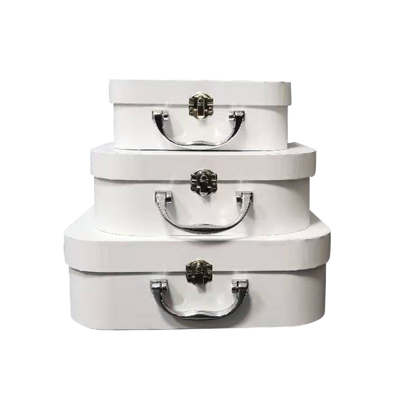 Plain top white suitcase