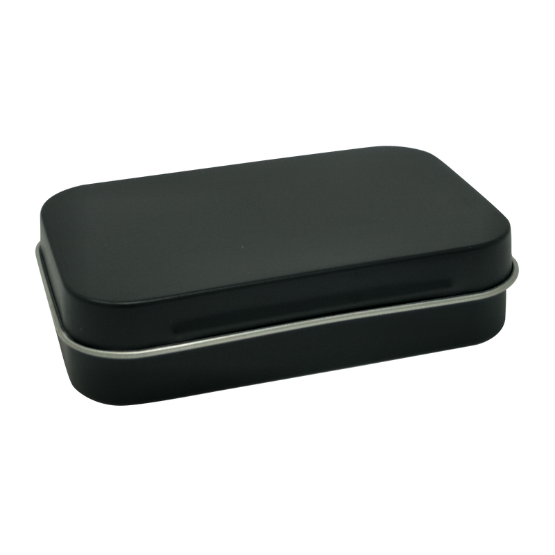 Black Rectangular Gift Tin Box With Hinged Lid/ L95 x W60 x H22(mm)