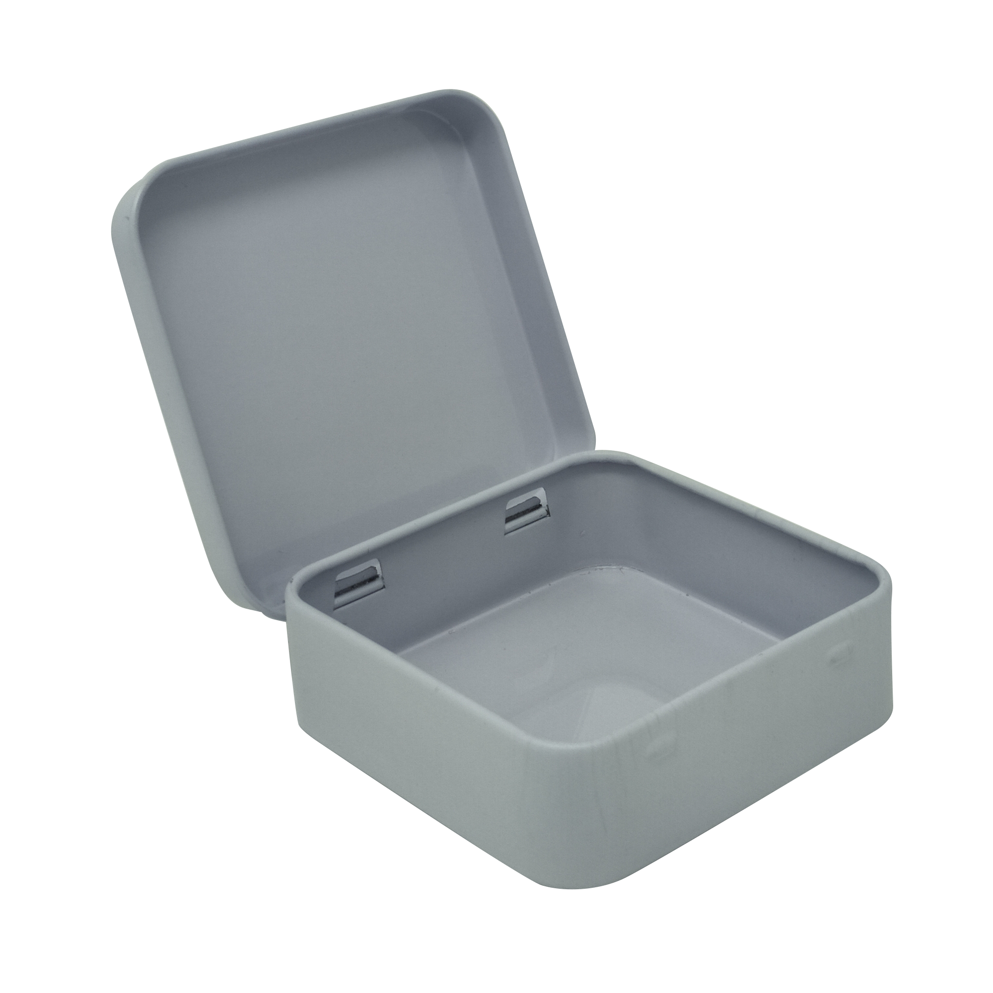 Quadratische silberne/weiße/schwarze Geschenkdose mit Klappdeckel/L70 x B70 x H23(mm)