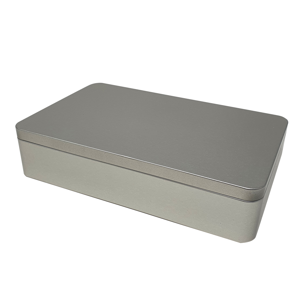 Rectangular metal box best sale with lid