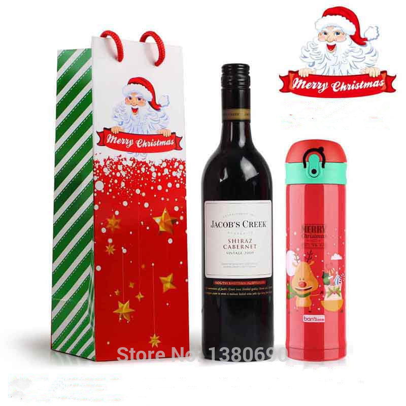 Merry Christmas Kraft Paper Bag Wine Gift Bags - Ld Packagingmall