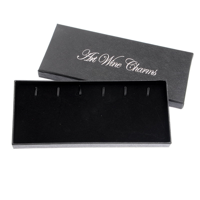 Black Rectangle Collection Art Wine Charms Gift Boxes Jewelry Packaging & Display - Ld Packagingmall