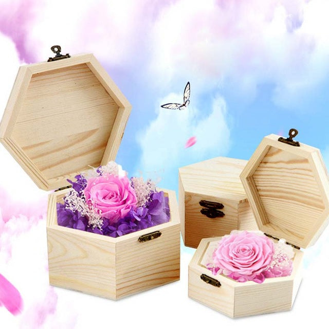 Wooden Gift Boxes High-end Living Flowers Packaging Storage Box - Ld Packagingmall