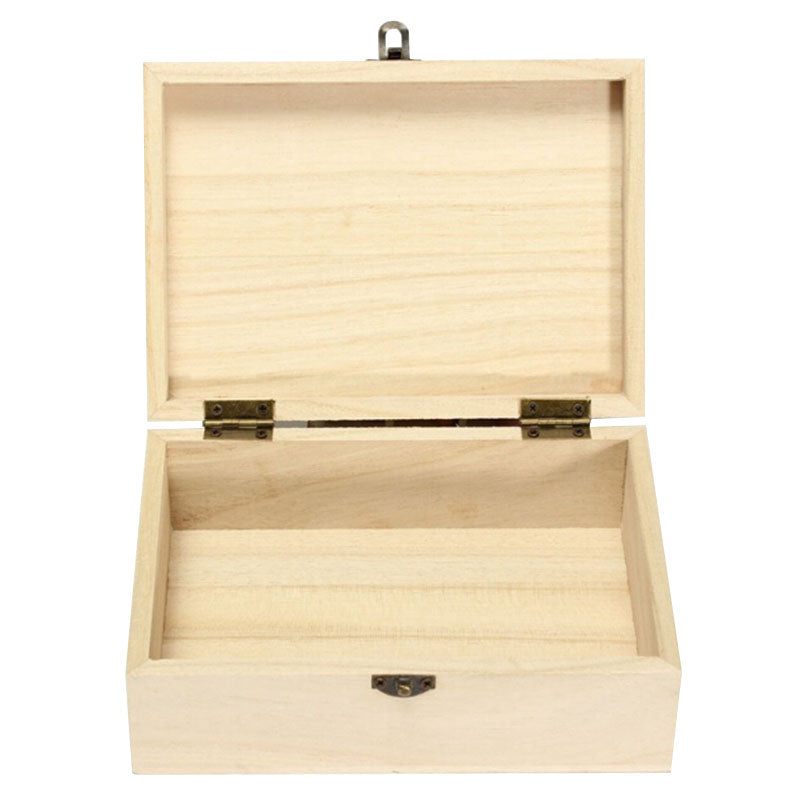 Storage Box Natural Wooden With Lid Golden Lock - Ld Packagingmall
