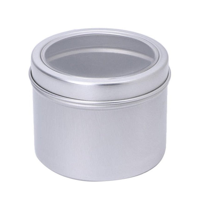 10pcs Round Plain Aluminium Tin Container With Screw Lid - Ld Packagingmall