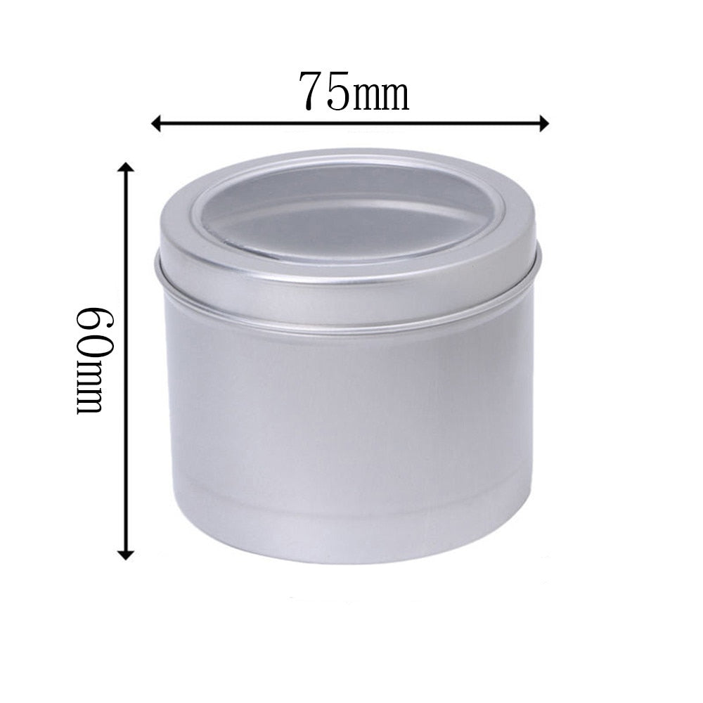10pcs Round Plain Aluminium Tin Container With Screw Lid - Ld Packagingmall