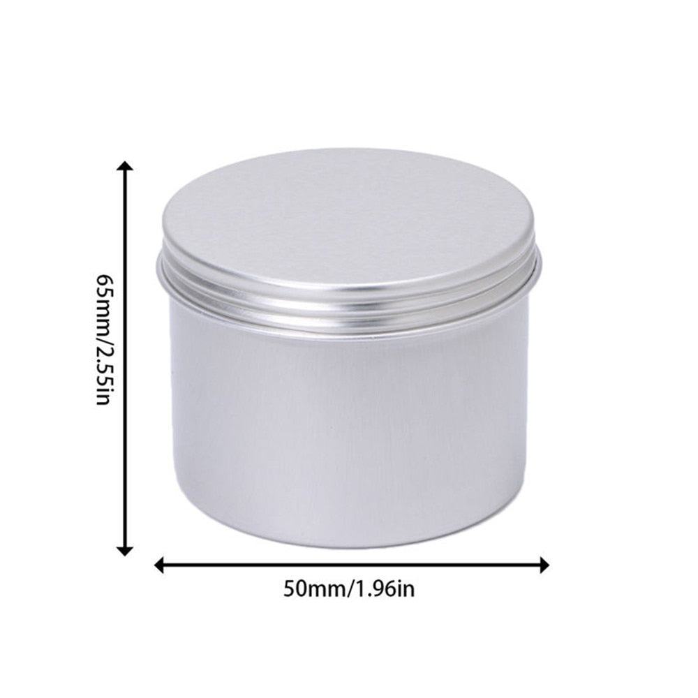 10pcs Round Plain Aluminium Tin Container With Screw Lid - Ld Packagingmall