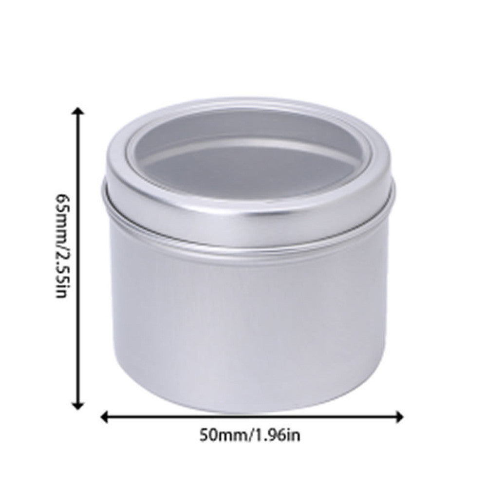 10pcs Round Plain Aluminium Tin Container With Screw Lid - Ld Packagingmall