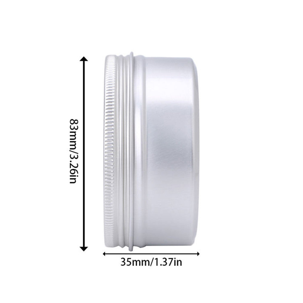 10pcs Round Plain Aluminium Tin Container With Screw Lid - Ld Packagingmall