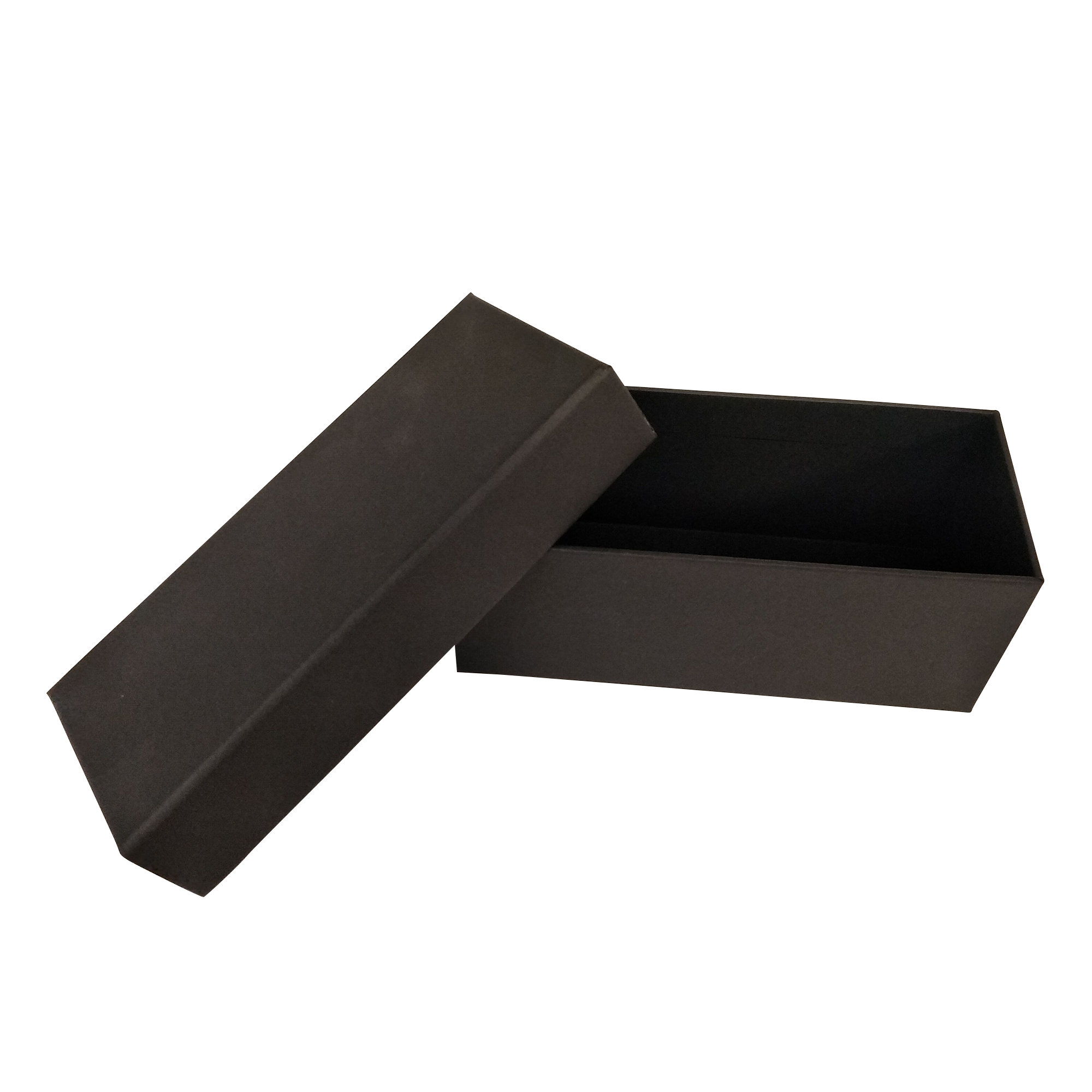 Black Rectangular Rigid Gift Box With Lift Off Lid