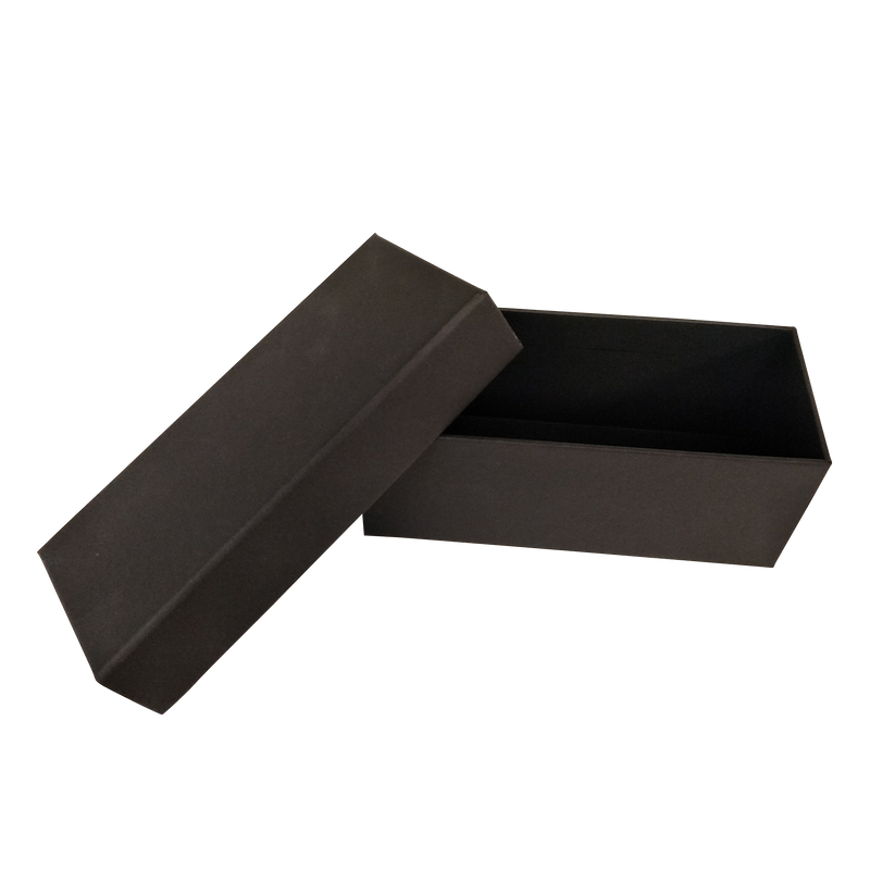 Black Rectangular Rigid Gift Box With Lift Off Lid
