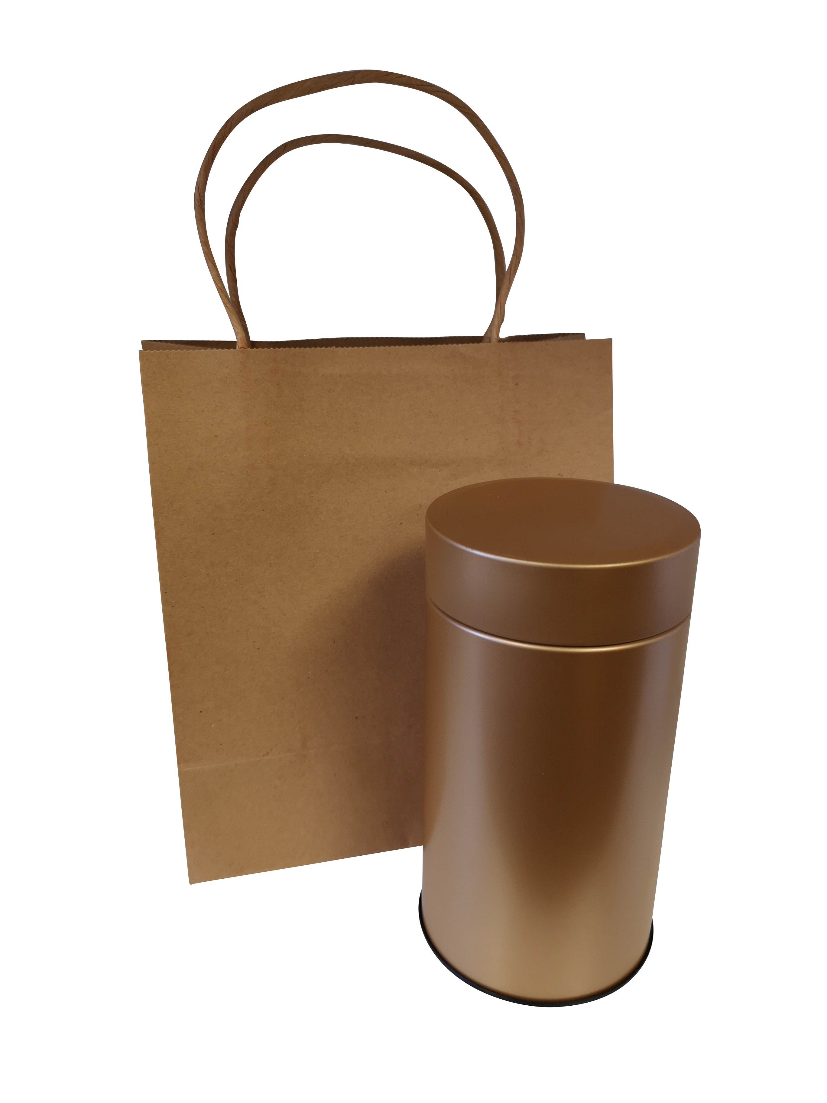 Round Tea & Coffee Tin Box With Slip Lid & Matched Gift Bags