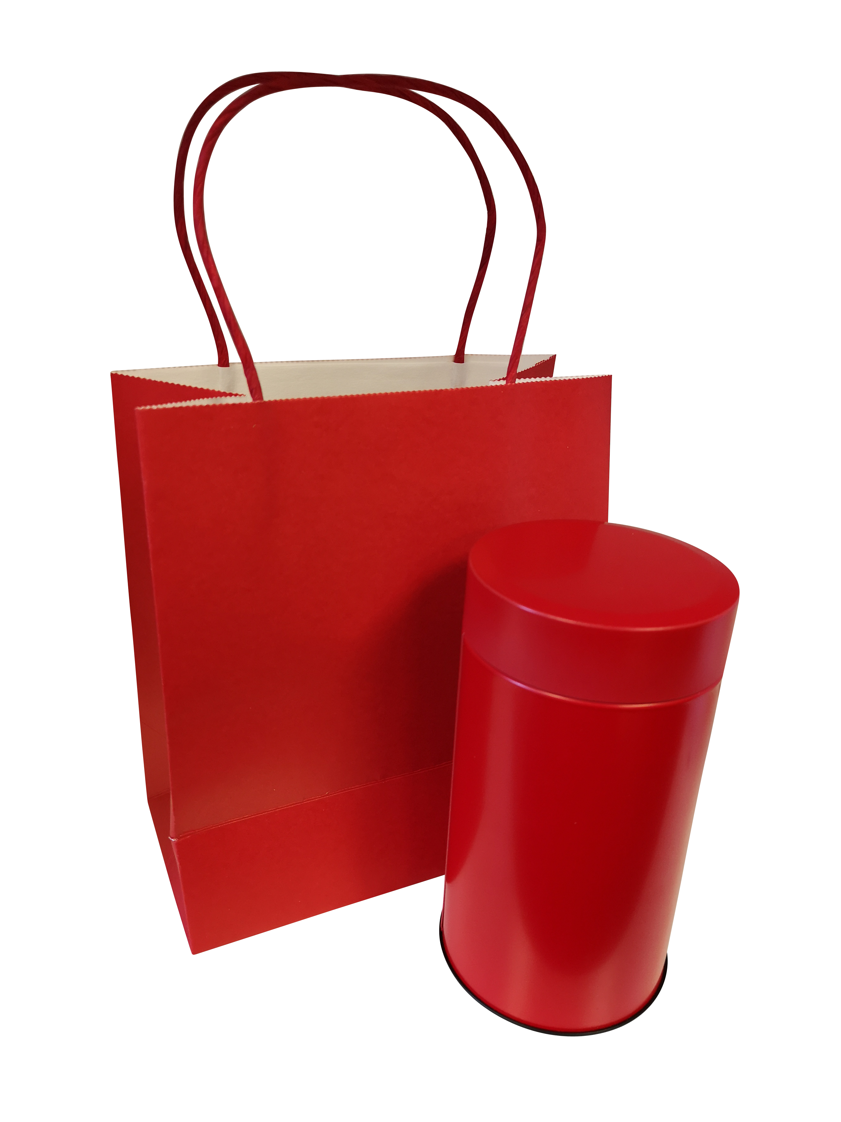 Round Tea & Coffee Tin Box With Slip Lid & Matched Gift Bags